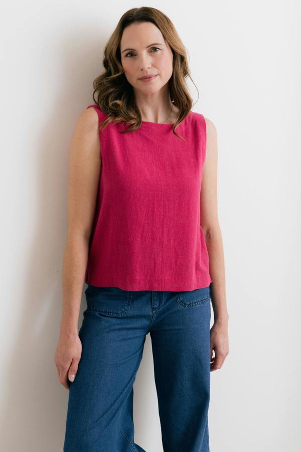 Lily & Me Allium Two Way Button Through Vest Boysenberry