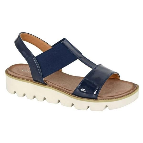 Cipriata Womens/Ladies Aladina Wedge Sandals - Navy