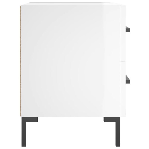 Berkfield Bedside Cabinets 2 pcs High Gloss White 40x35x47.5 cm Engineered Wood