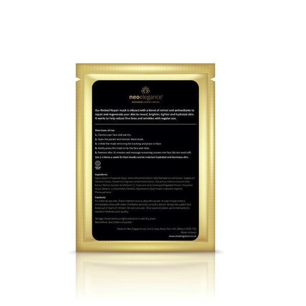 Retinol Repair Sheet Mask - Reduce Fine Lines - Neo Elegance Ltd