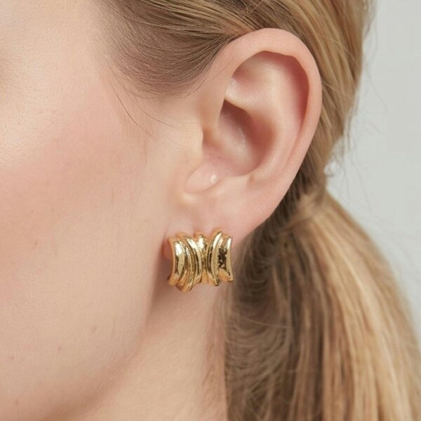 Uchi & Soto Kin Molten Structured Stud Earrings