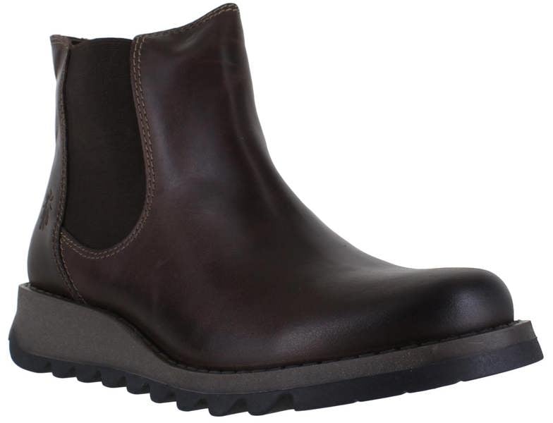 Fly London Salv Womens Wedged Heeled Chelsea Leather Ankle Boots