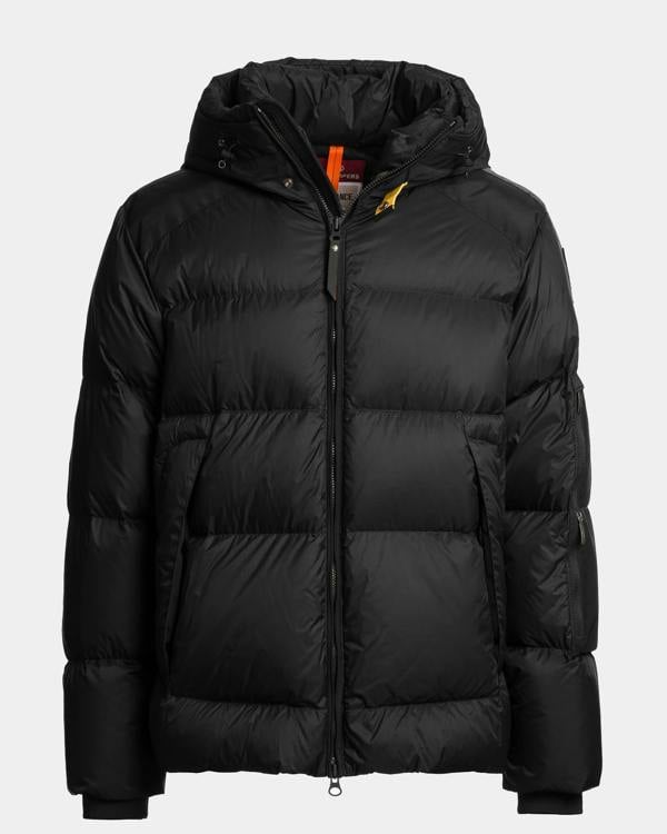 Parajumpers Tyrik Mens Hooded Down Jacket - Black 541
