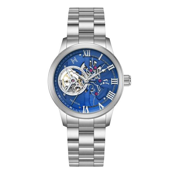 Heritor Automatic August Stainless Steel-Band Watch - Silver/Blue - HERHS4803