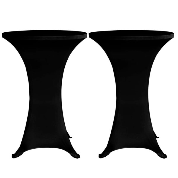 Berkfield Standing Table Cover Ì÷70 cm Black Stretch 4 pcs