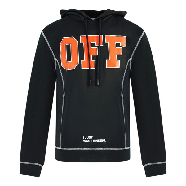 Off White Bold Logo Hoodie - Black