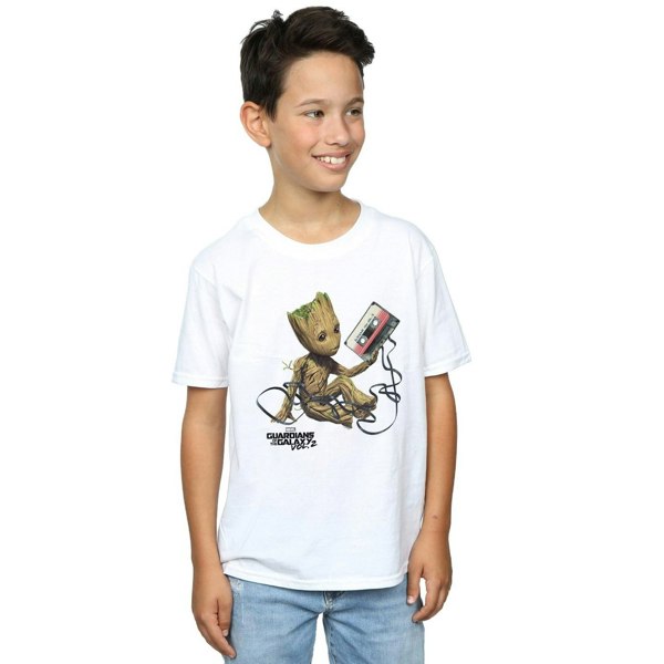 Marvel Boys Guardians Of The Galaxy Groot Tape T-Shirt - White