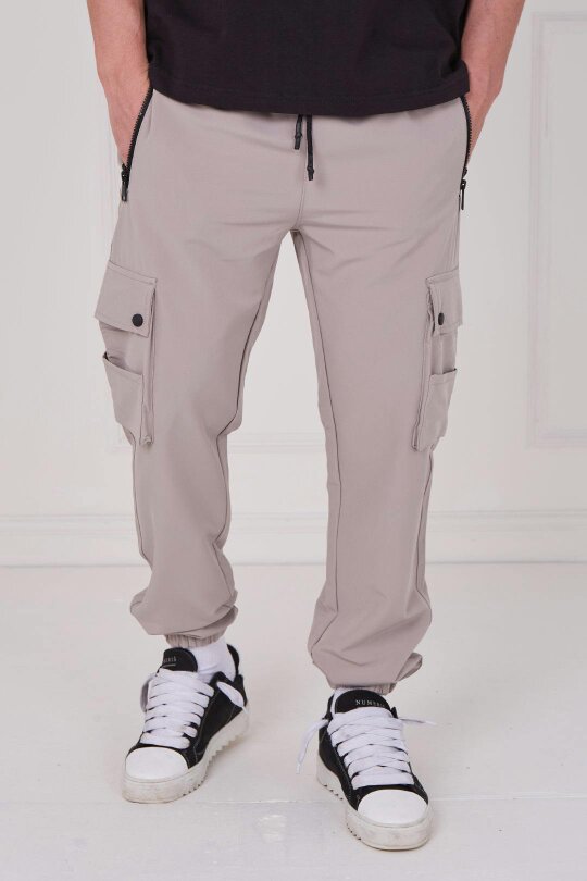 Urban Flex Utility Cargo Pants - Beige