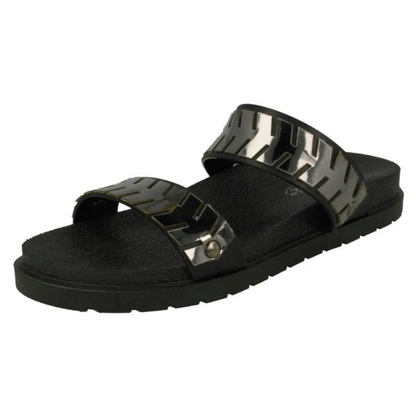 Spot On Ladies Spot On Slip On Mules