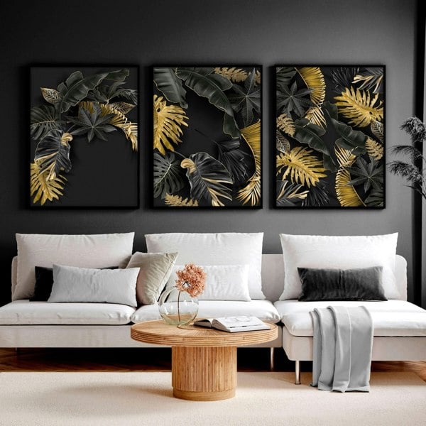 Wall art prints living room | set of 3 unique wall art for living room