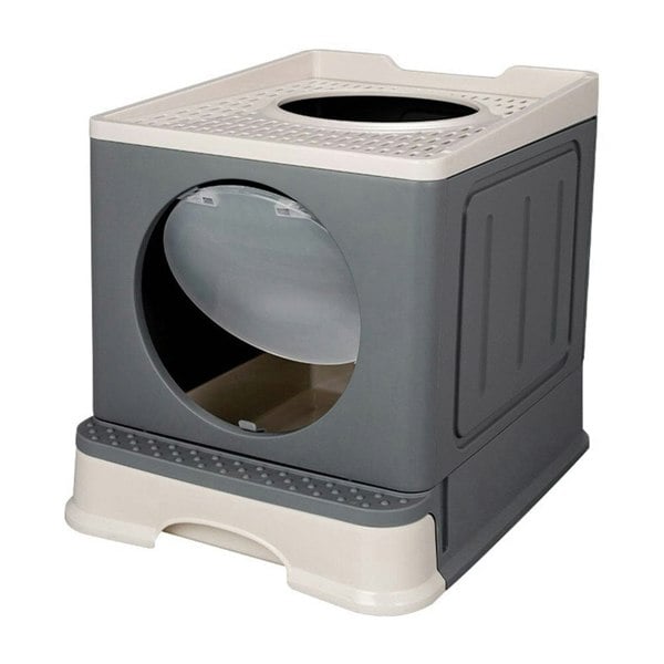 Full Enclosed Foldable Cat Litter Box Living and Home