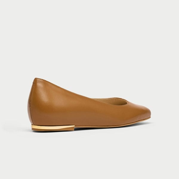 Calla Lucinda Flat Shoes for Bunions & Wide Feet - Tan Leather