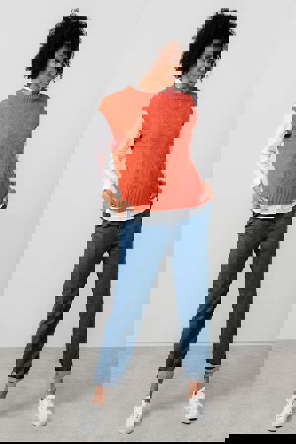 Lily & Me Wallace Pointelle Knit Tank Red