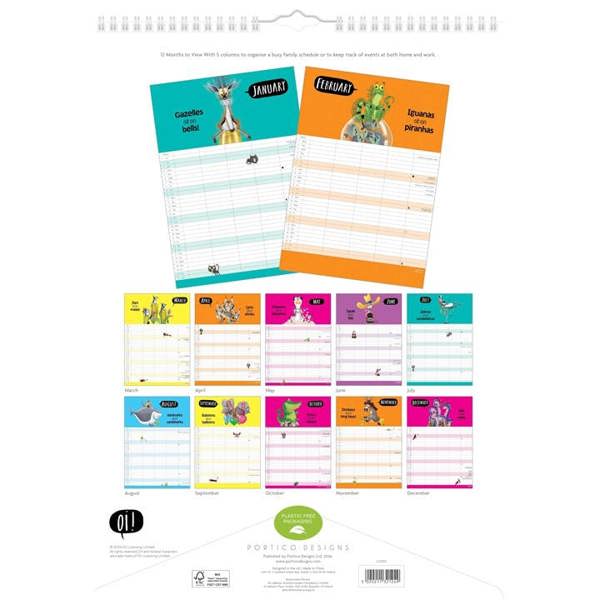 Oi! A3 Family Planner 2027, Family Planners, Month To View, Humour, Gift