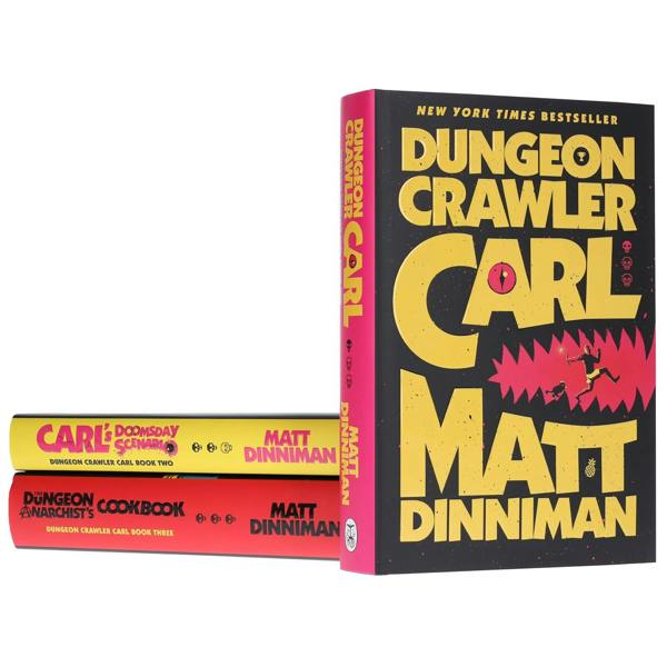 Dungeon Crawler Carl Series by Matt Dinniman 3 Books Collection (Dungeon Crawler Carl, Carl's Doomsday Scenario and The Dungeon Anarchist's Cookbook)