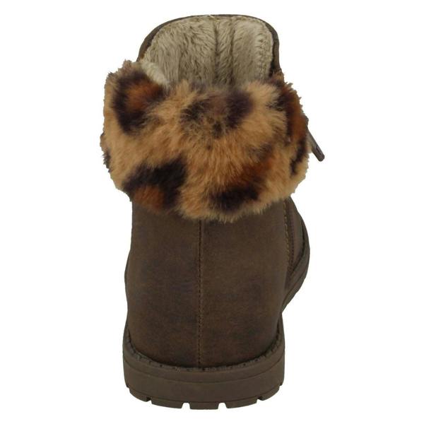 Spot On Girls Spot On Fur Collar Ankle Boots H4183