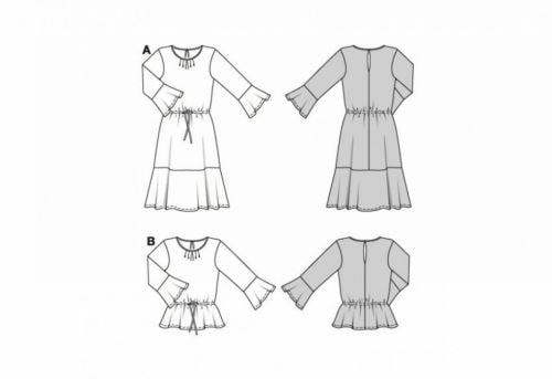 Burda Sewing Pattern 5884 Tops and Dresses For Women, 8-18 (34-44) - Easy