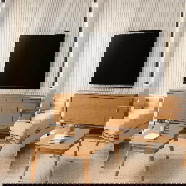 Panel Haus Colour White Acoustic Slat Wall Panel - 240cm x 32cm (2 pack)