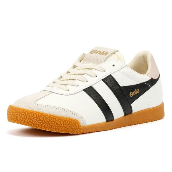 Gola CLB745WB Women's Elan Leather White/Black/Chalk Pink
