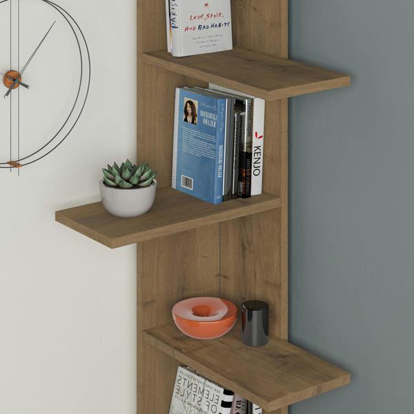 Decortie Saso Modern Corner Bookcase Display Unit Medium 141(H)cm