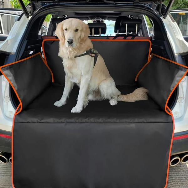 Dyzi Black Car Trunk Mat Waterproof Pet-Friendly Durable Boot cover