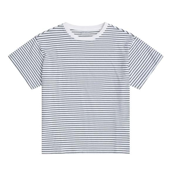 Animal Womens Idol Contrast Striped Relaxed Fit T-Shirt - Off White