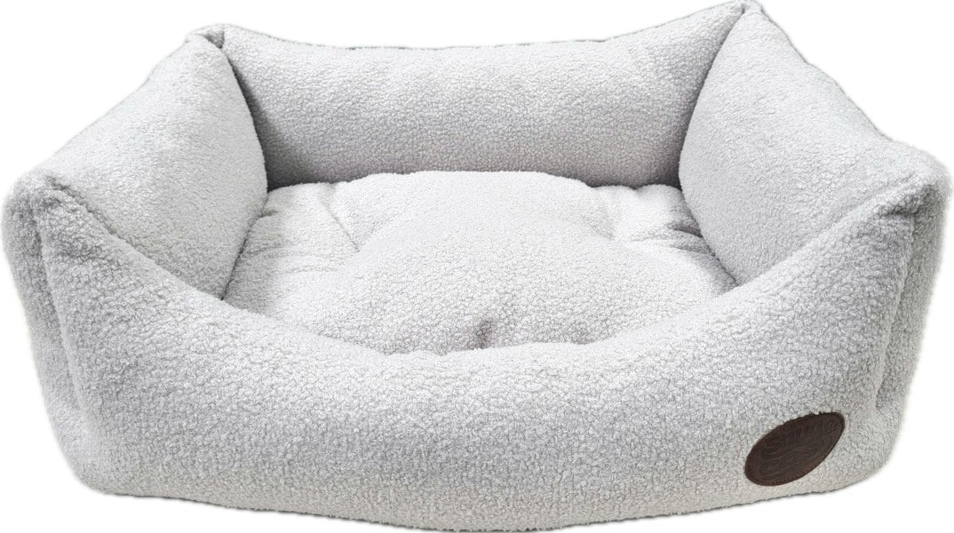 Luxury Teddy Boucle Dog Puppy Bed - Plush Pet Bed with Padded Sides - Dog Bed for dogs Snug and Cosy Pets