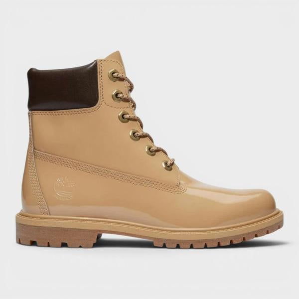 Timberland Premium 6 Inch Lace Waterproof Wheat Patent Leather
