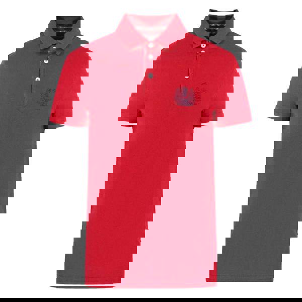 Aquascutum Mens Aldis Polo Shirt - Red - 