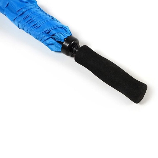 Sky Blue Plain Cheap Golf Umbrella UK Handle