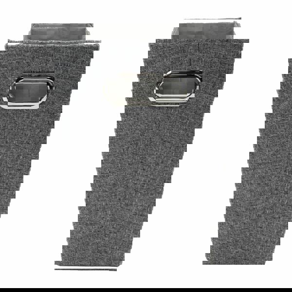 JVL Chroma Fabric Magazine Storage Holder for Living Room Organisation, Grey