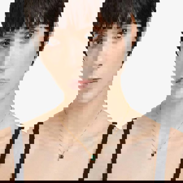 Swarovski Matrix Green Mixed Cuts Gold Tone Plated Necklace 5677141