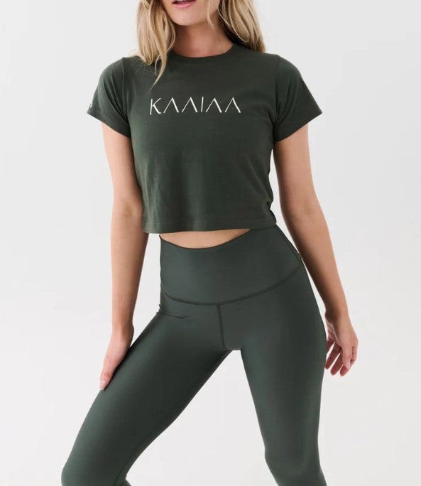 P.E Nation PE Nation Womens Kaaiaa X P.E Nation Organic Cotton Crop Tee in Grey