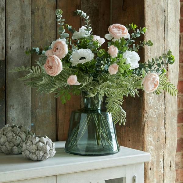 Wyld Haus Set of 3 Artificial Flowers Pastel Pink Ranunculus Stems