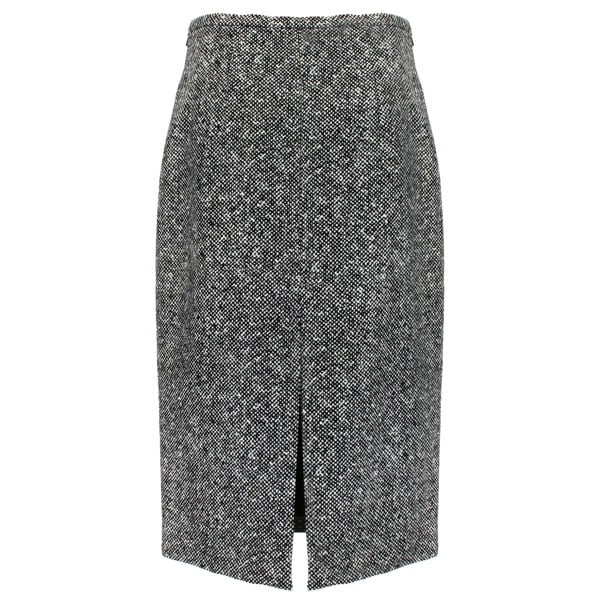 Michael Kors Collection luxurious pencil skirt in a black and white tweed
