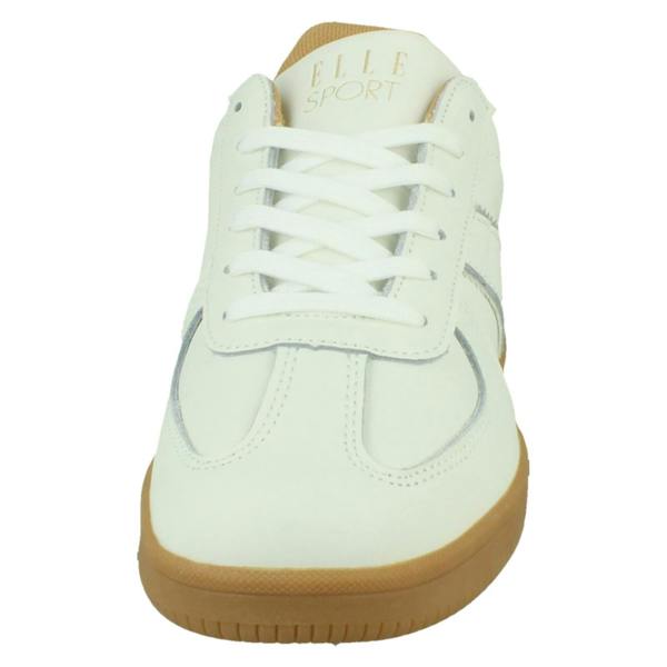 Elle Sport Ladies Elle Sport Leather Lace up Trainers F7412