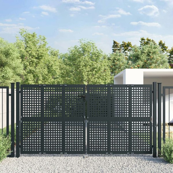 Berkfield Garden Gate Anthracite 300x200 cm Steel