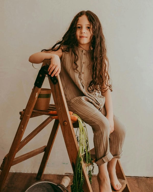 organic cotton Beige Jumpsuit - image 1