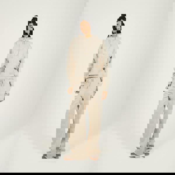 Brave Soul Stone Embroidered Hoodie - Stone Image 3