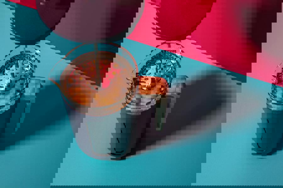 La Cafetière 'Pisa' 8 Cup Cafetiere, Purple with Wooden Handle 1L