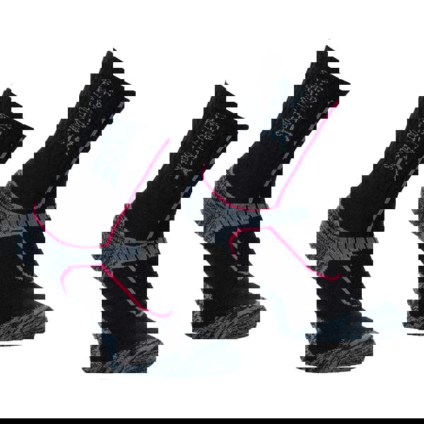 Regatta Womens Merino Wool Hiking Crew Socks - Seal Grey/Storm Blue