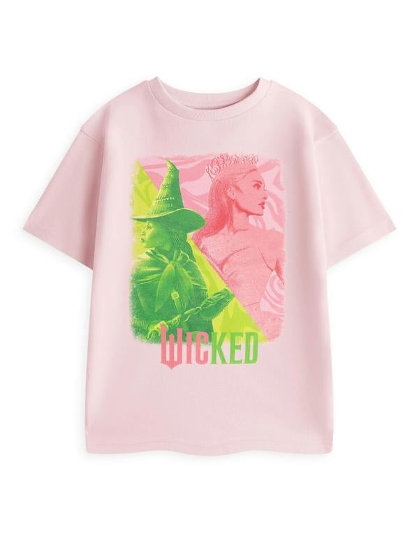 Wicked Girls Pink Split Short Sleeved T-Shirt