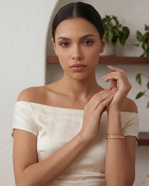 Elk & Bloom 14K Gold Infinity Loop Chain Bracelet
