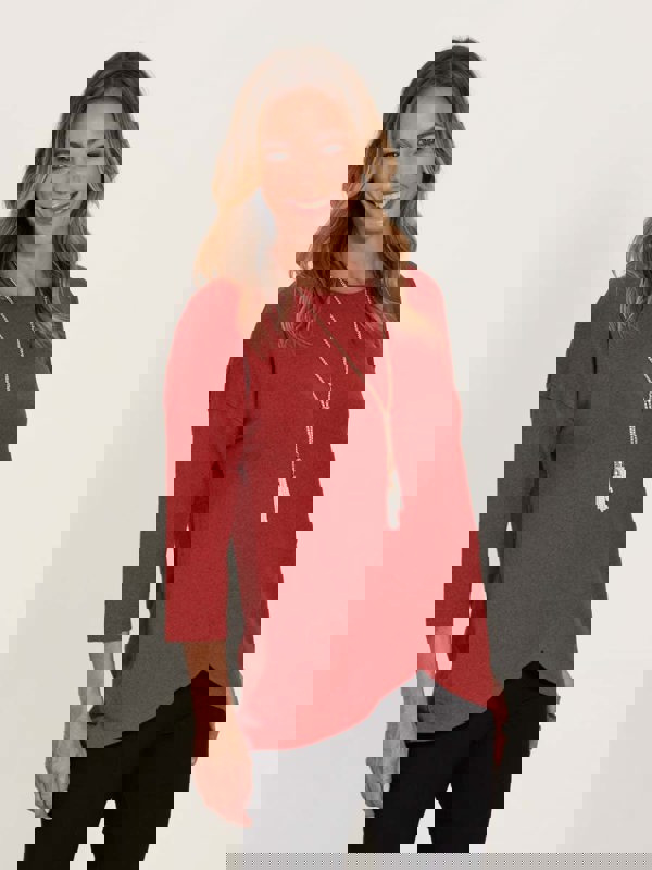 PennyPlain Cross Over Hem Tunic - Rust