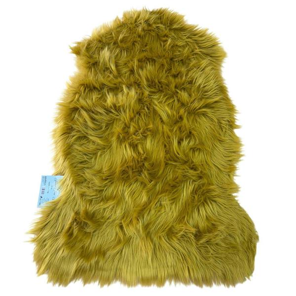 Faux Rabbit Fur Rug Gold 60x90cm