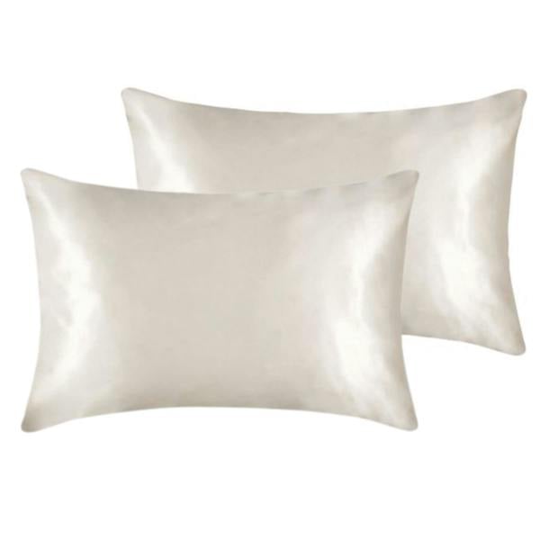 2 TWO Silk Pillowcase (Compromises of 2 Pillowcases)