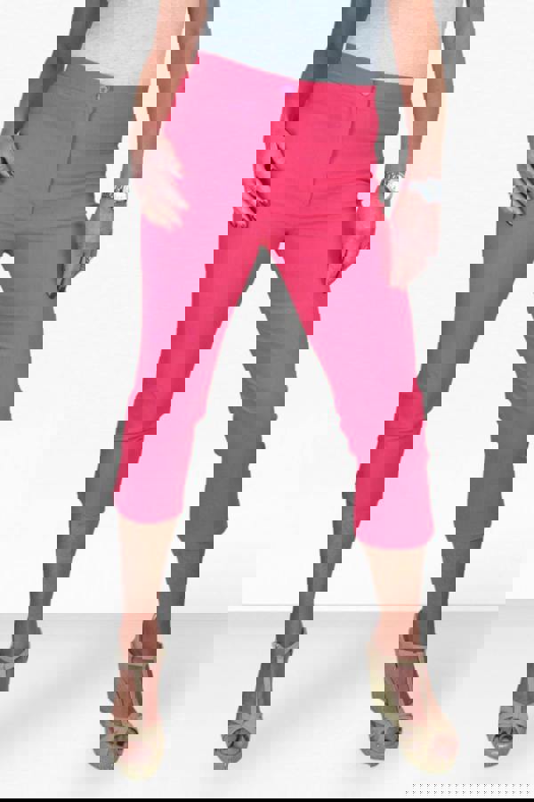 Paulo Due Women's Slim Cropped Capri Stretch Trousers