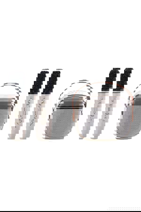 Living and Home Portable Karaoke Machine with Wireless Microphones and RGB Lights