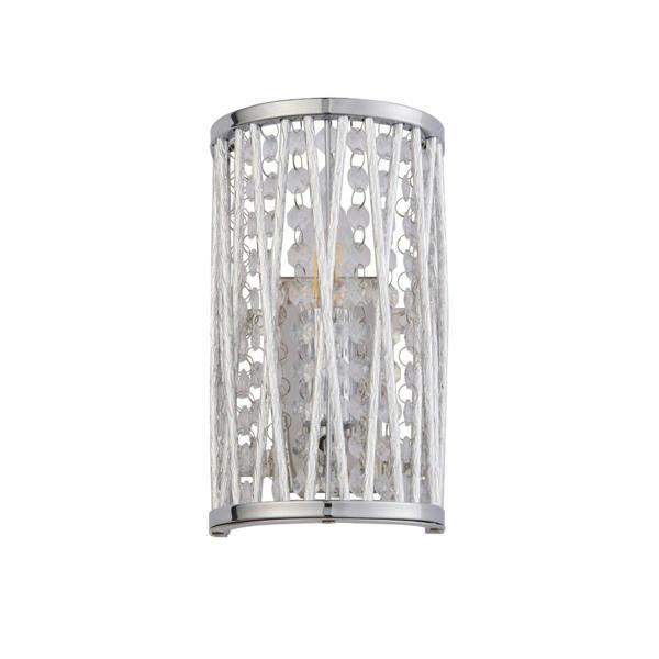 Pagazzi Lighting Marissa Chrome & Crystal Wall Light