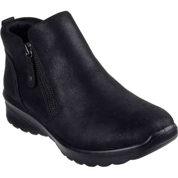 Skechers Women's Lovely Vibe Fall In Bloom Ankle Boots - Black